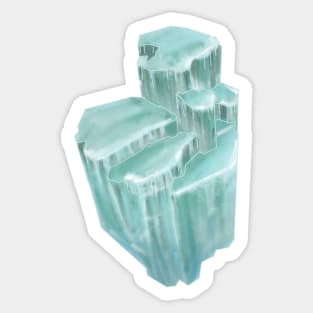 Aquamarine Crystal March Birthstone 2 Sticker